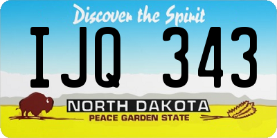 ND license plate IJQ343