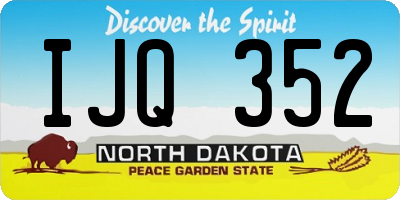 ND license plate IJQ352