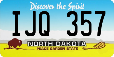 ND license plate IJQ357