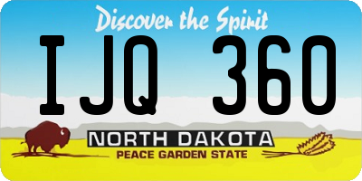 ND license plate IJQ360