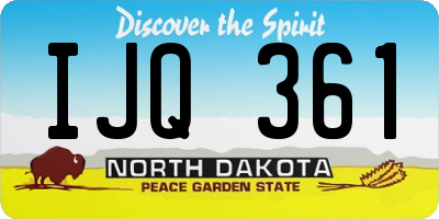 ND license plate IJQ361
