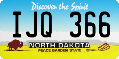 ND license plate IJQ366