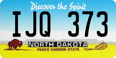 ND license plate IJQ373
