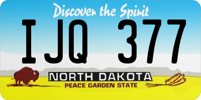 ND license plate IJQ377