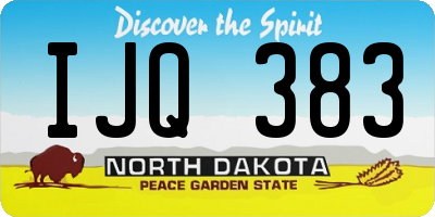 ND license plate IJQ383