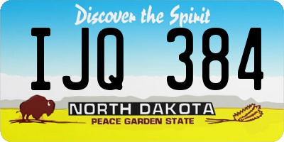 ND license plate IJQ384
