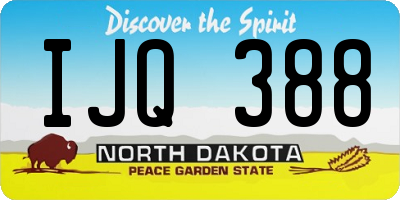 ND license plate IJQ388