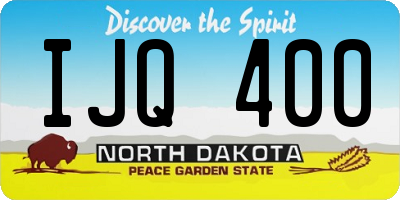 ND license plate IJQ400