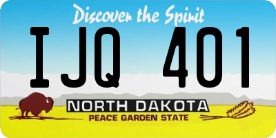 ND license plate IJQ401