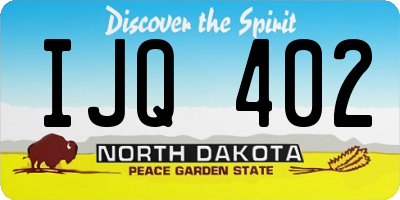 ND license plate IJQ402