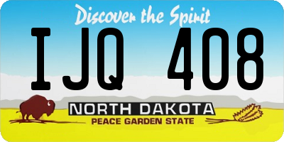 ND license plate IJQ408