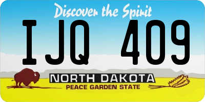 ND license plate IJQ409