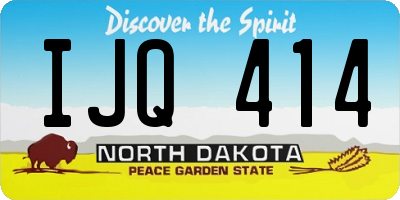 ND license plate IJQ414