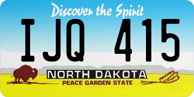 ND license plate IJQ415