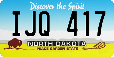ND license plate IJQ417