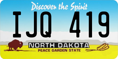 ND license plate IJQ419