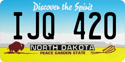 ND license plate IJQ420