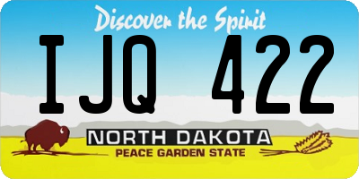 ND license plate IJQ422