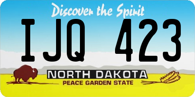 ND license plate IJQ423