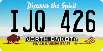 ND license plate IJQ426