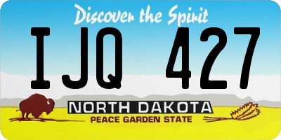 ND license plate IJQ427