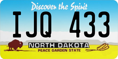 ND license plate IJQ433