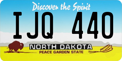 ND license plate IJQ440