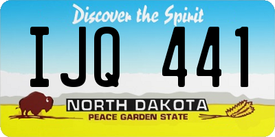 ND license plate IJQ441