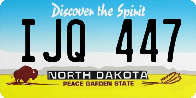 ND license plate IJQ447