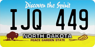 ND license plate IJQ449