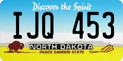 ND license plate IJQ453
