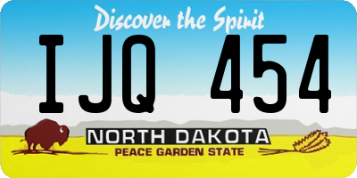 ND license plate IJQ454
