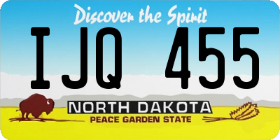 ND license plate IJQ455
