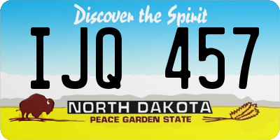 ND license plate IJQ457