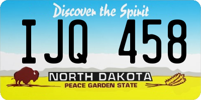 ND license plate IJQ458