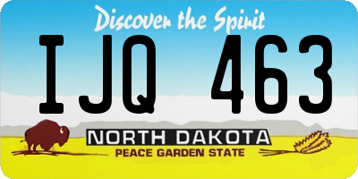 ND license plate IJQ463