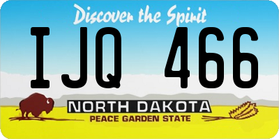 ND license plate IJQ466