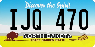 ND license plate IJQ470