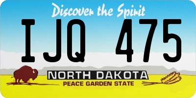 ND license plate IJQ475