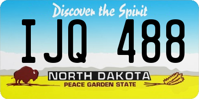 ND license plate IJQ488