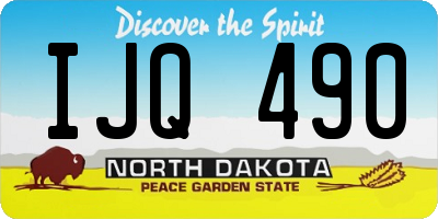 ND license plate IJQ490