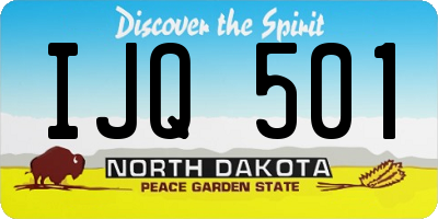 ND license plate IJQ501