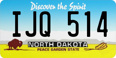 ND license plate IJQ514