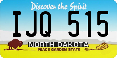 ND license plate IJQ515
