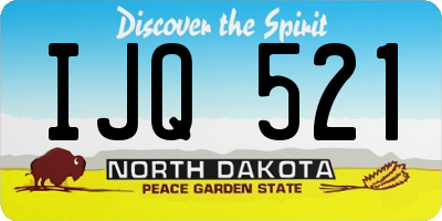 ND license plate IJQ521