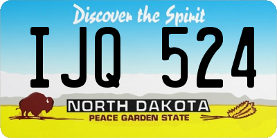 ND license plate IJQ524