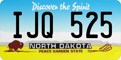 ND license plate IJQ525