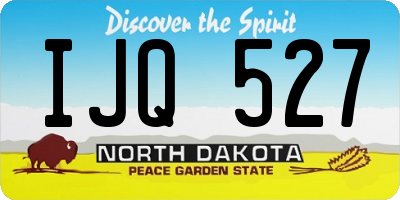 ND license plate IJQ527
