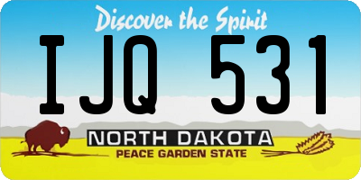 ND license plate IJQ531
