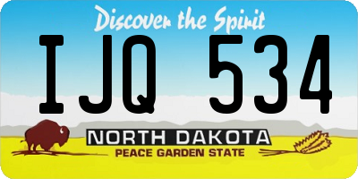 ND license plate IJQ534